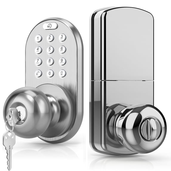 MiLocks Keyless Entry Door Lock with Knob, Keypad Knob Lock with Code ...