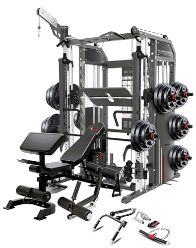 MiM USA Hercules Pro | Commercial All in One Home Gym System | Adjustable Resistance Ratio | Full Attachment