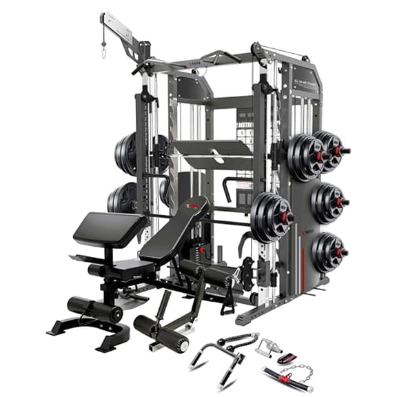 MiM USA Hercules Pro | Commercial All in One Home Gym System | Adjustable Resistance Ratio | Full Attachment