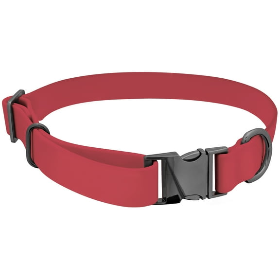 MiMu Large Silicone Dog Collar - Pink 25.5in Stylish Dog Collar with Clasp Buckle