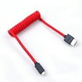 thumbnail image 1 of MiNi USB Micro H D-M I Cable 4k 60hz 18gbps High Speed H 2.0 Nylon Coiled Cable Cord for Monitor TV, 1 of 5