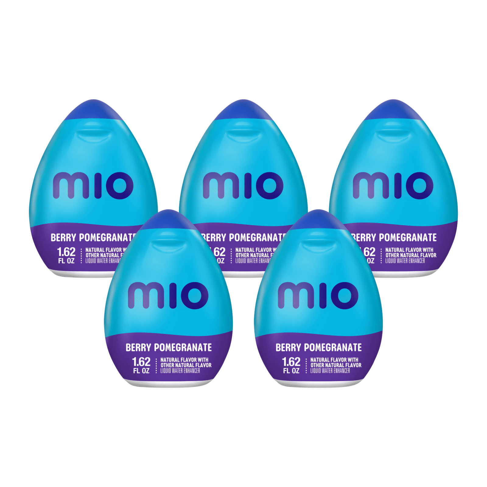 MiO Berry Pomegranate, Caffeine Free, 1.62 fl oz Bottle (Pack-5)