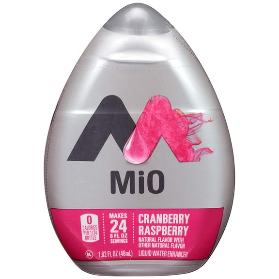 MiO Cranberry Raspberry Liquid Water Enhancer Drink Mix (1.62 fl oz Bottles, Pack of 12)