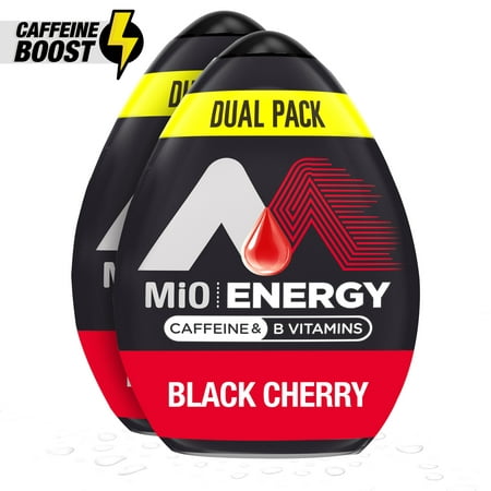 MiO Energy Black Cherry Sugar Free Water Enhancer Duel Pack, 2 ct Pack, 1.62 fl oz Bottles