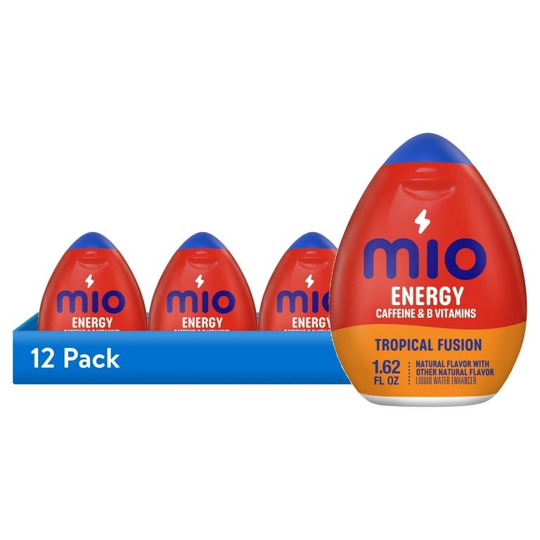 MiO Energy Tropical Fusion Caffeine Flavored Drops, Liquid Water
