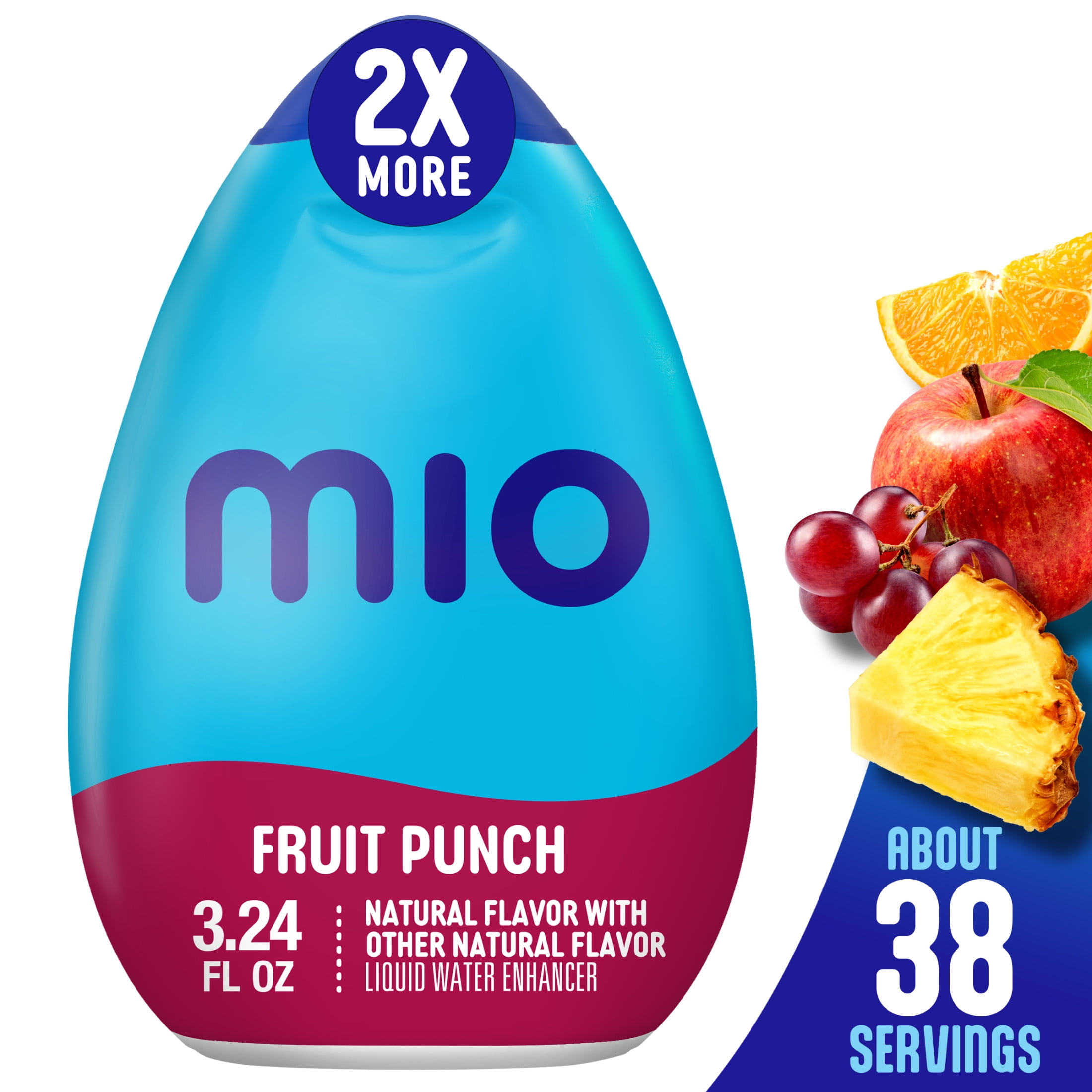 MiO Fruit Punch Sugar Free Water Enhancer with 2X More, 3.24 fl oz Big Bottle
