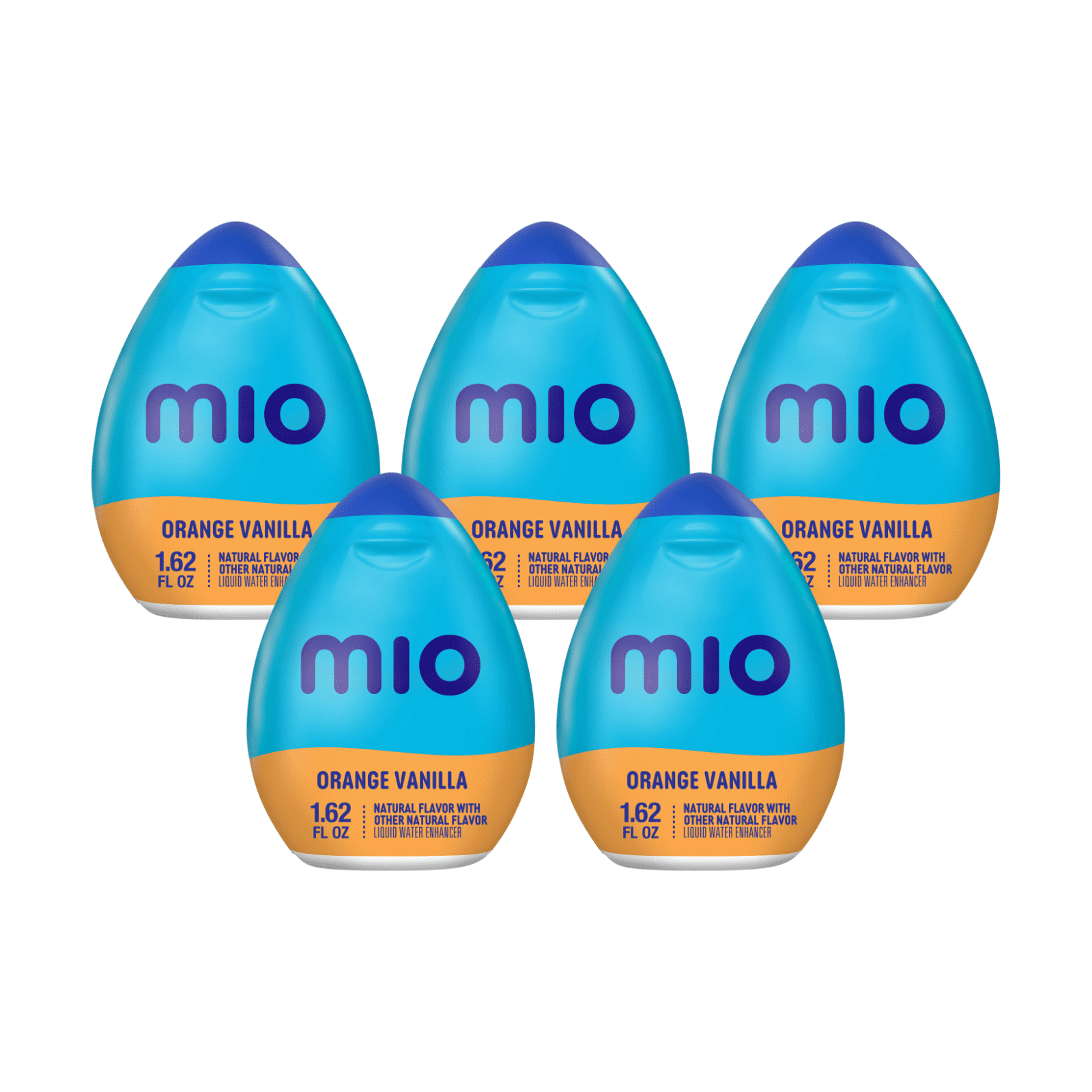 MiO Orange Vanilla Liquid Water Enhancer , Caffeine Free, 1.62 fl oz Bottle (Pack-5)