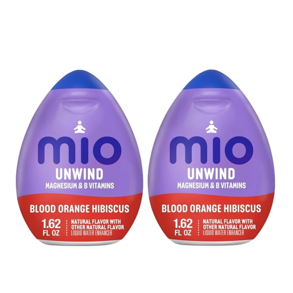 MiO Unwind Blood Orange Hibiscus Liquid Water Enhancer 1.62 Fl Oz (2 Pack)
