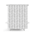 thumbnail image 1 of MiReDe Shower Curtain 72" x 72" inches with 12 Plastic Hooks, Washable, Geometric, 1 of 5