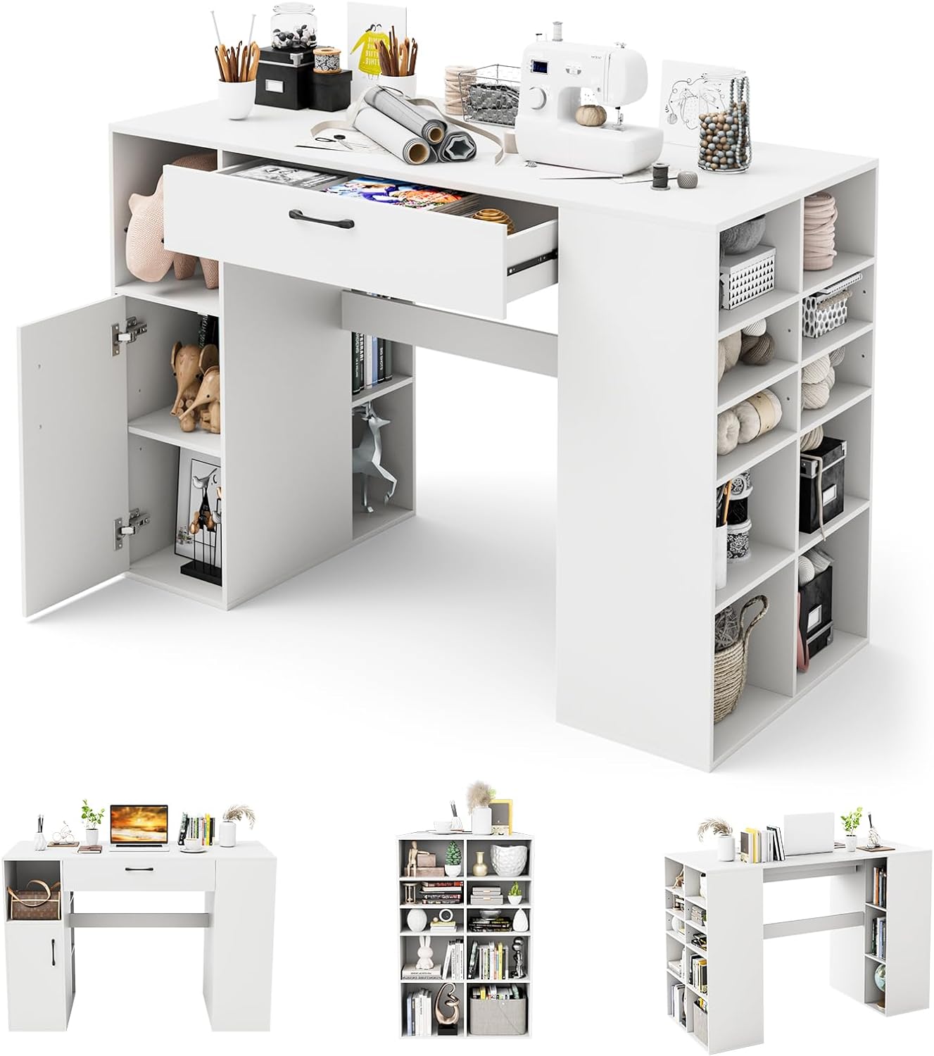 36” Counter Height Sewing Table, 53 Inch Artwork Craft Table