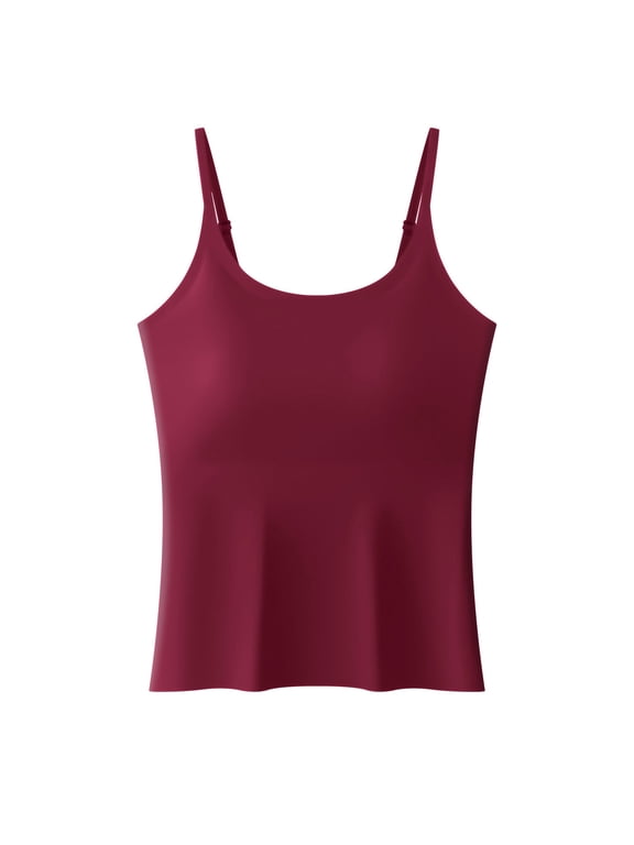 Womens Spaghetti Strap Tank Tops Summer Camisole Athletic Workout Gym Going out Cute Basic Crop Top