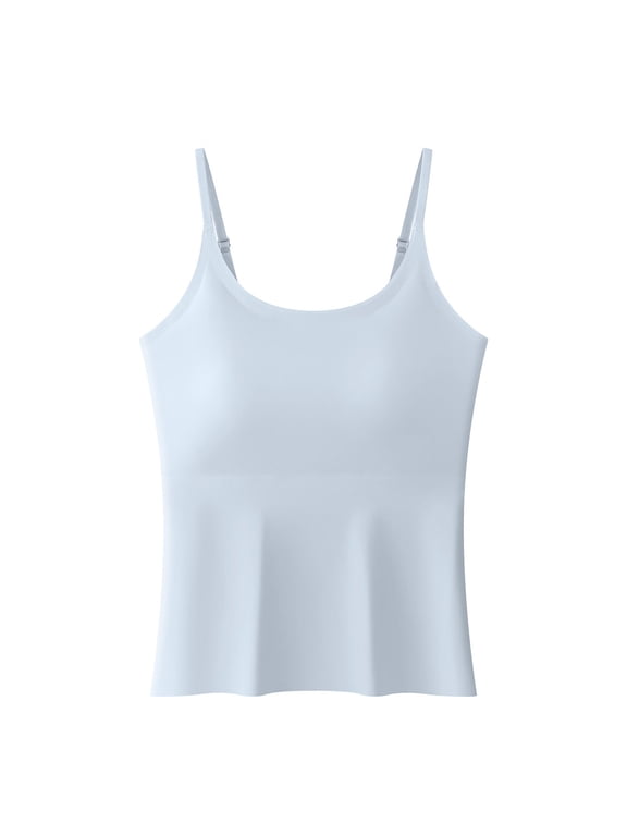 Womens Spaghetti Strap Tank Tops Summer Camisole Athletic Workout Gym Going out Cute Basic Crop Top
