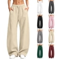thumbnail image 1 of MiYuan Womens Sweatpants Wide Leg Sweat Pants Fall Winter Clothes Teen Baggy Drawstring Joggers with Pockets, 1 of 7