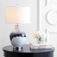 thumbnail image 1 of JONATHAN Y Mia 27" Glass/Metal LED Table Lamp, Blue/White, JYL1065A, 1 of 5