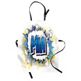 thumbnail image 1 of Mia Apron Widespread Feminine Name in the United States with Comic Book Style Graphic Elements, Unisex Kitchen Bib Apron with Adjustable Neck for Cooking Baking Gardening, Multicolor, by Ambesonne, 1 of 3