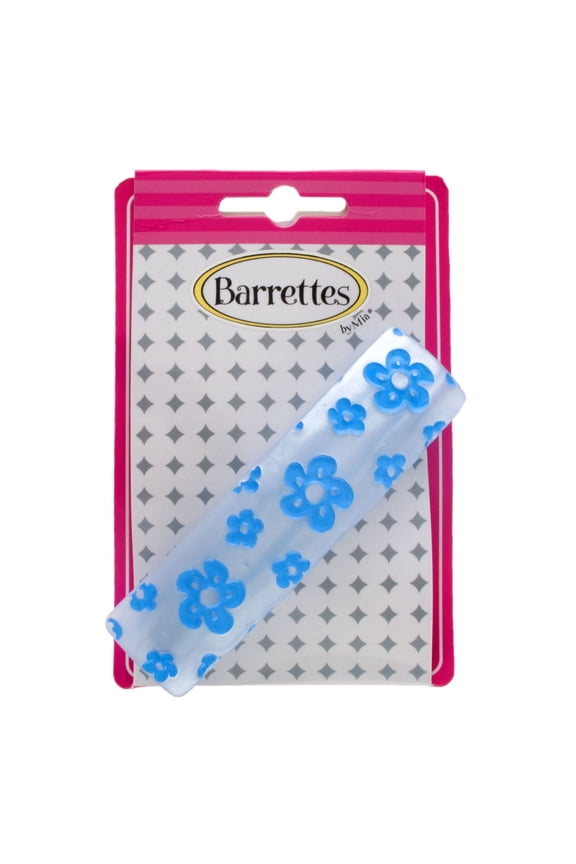 Barrettes Model No. 02003 - Blue Flowers