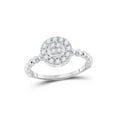thumbnail image 1 of Mia Diamonds 10kt White Gold Womens Round Diamond Circle Cluster Ring 1/3 Cttw, 1 of 1