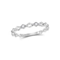 thumbnail image 1 of Mia Diamonds 10kt White Gold Womens Round Diamond Stackable Band Ring 1/20 Cttw, 1 of 1