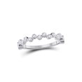 thumbnail image 1 of Mia Diamonds 10kt White Gold Womens Round Diamond Stackable Band Ring 1/4 Cttw, 1 of 1