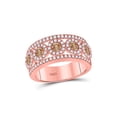 thumbnail image 1 of Mia Diamonds 14kt Rose Gold Womens Round Brown Diamond Band Ring 1-3/8 Cttw, 1 of 1