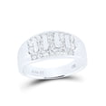 thumbnail image 1 of Mia Diamonds 14kt White Gold Mens Round Diamond Wedding Channel Set Band Ring 1 Cttw, 1 of 1
