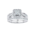 thumbnail image 1 of Mia Diamonds 14kt White Gold Round Diamond Bridal Wedding Ring Band Set 1/2 Cttw, 1 of 1