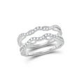 thumbnail image 1 of Mia Diamonds 14kt White Gold Womens Round Diamond Wrap Ring Guard Enhancer 1/3 Cttw, 1 of 1