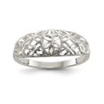thumbnail interactive-video image 1 of Handmade Sterling Silver 925 Filigree Diamond Shape Ring - UK Hallmarked - Gift Box Included 1 of 5