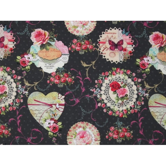 Mia Digital Print 100% Cotton Dress Fabric Multicoloured - per yard