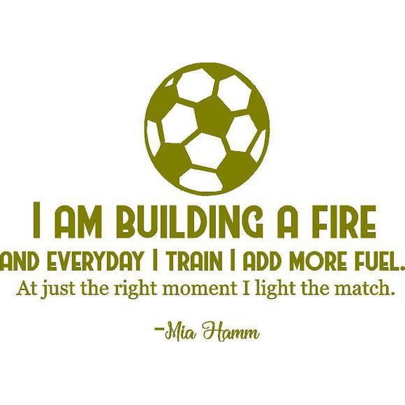 Mia Hamm Soccer Wall Decal - USA World Cup Sticker / Decals - Vinyl Quote Decor - 20"x20"