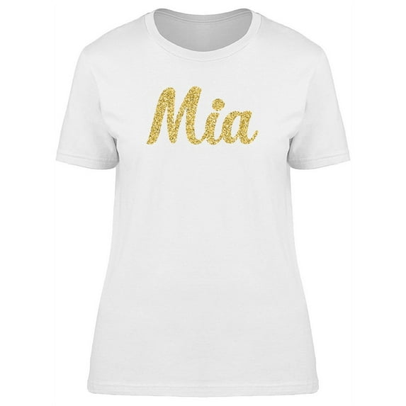 Mia In Gold sparkle T-Shirt Women -Image by Shutterstock, Female Medium