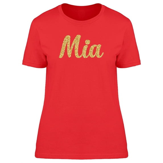 Mia In Gold sparkle T-Shirt Women -Image by Shutterstock, Female XX-Large