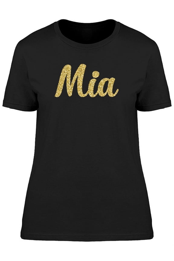 Mia In Gold sparkle T-Shirt Women -Image by Shutterstock, Female x-Large
