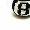 thumbnail image 1 of Mia Jewel Shop Guatemalan Handcrafted Crochet Pattern Hacky Ball Foot Bag Sack 8 Ball (Black), 1 of 2