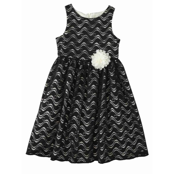 Mia Juliana Girls Black Lace Party & Holiday Dress Flower Girl Size 16
