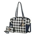 thumbnail image 1 of Mia K Karlie Tote Multi-Functional Shoulder Bag Plaid Vegan Leather with Wallet, 1 of 10