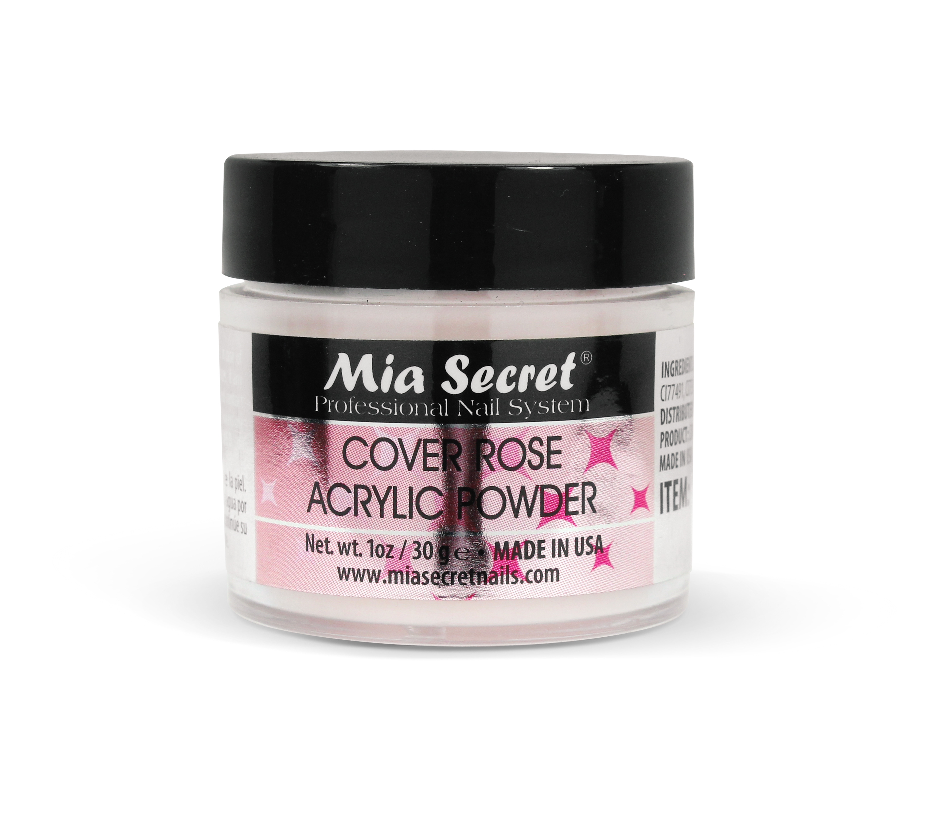 Mia Secret Acrylic Cover Powder - Regular, Rose, 3 Pieces (2 Pack)