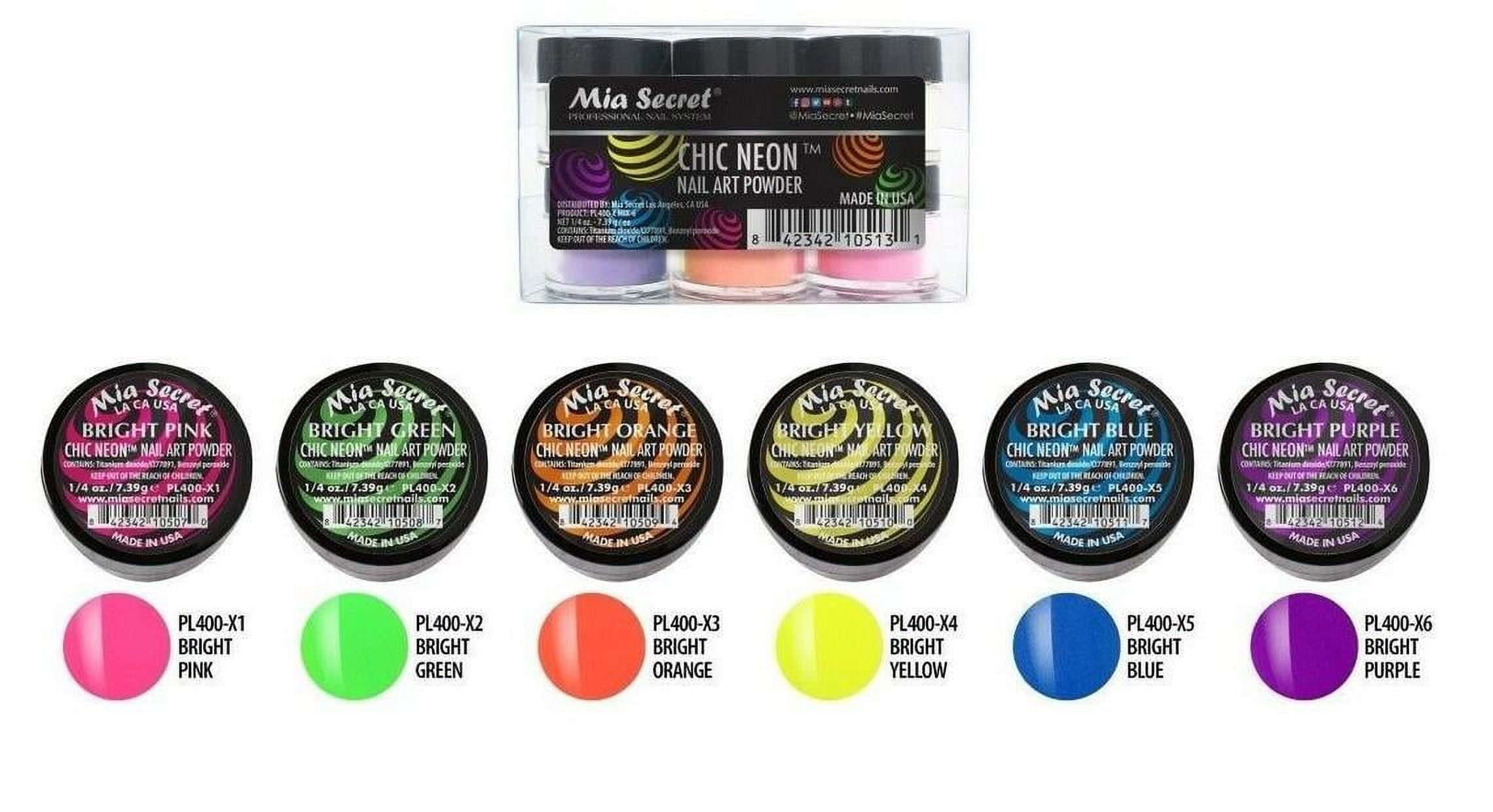 Mia Secret Acrylic Powder - Chic NEON 6 pcs