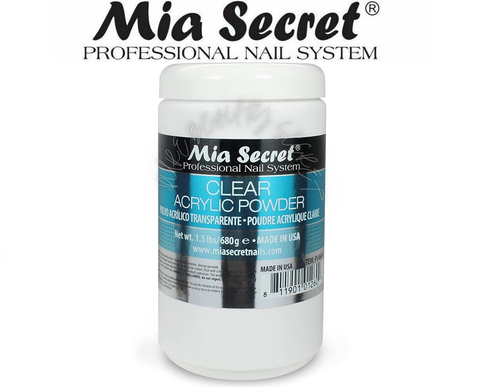 Mia Secret Acrylic Powder Clear 1.5 LBS/24 OZ ( PL460-C )