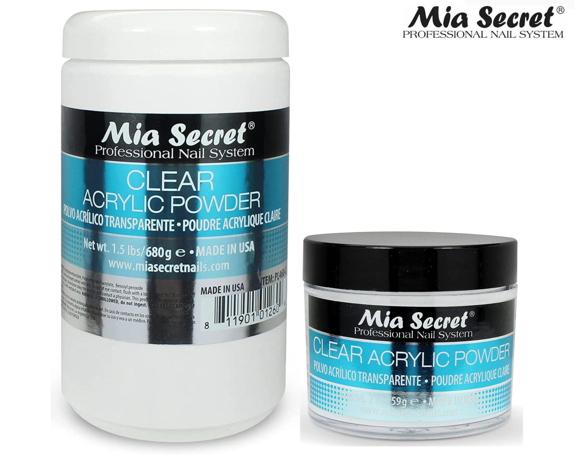 Mia Secret Acrylic Powder Clear 1.5 LBS/24 OZ and 2 oz - Combo Pack