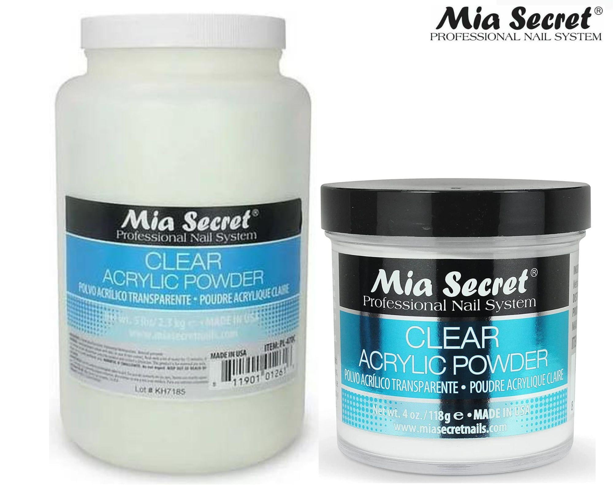 Mia Secret Acrylic Powder Clear 5 LBS/80 OZ and 4 oz - Combo Pack