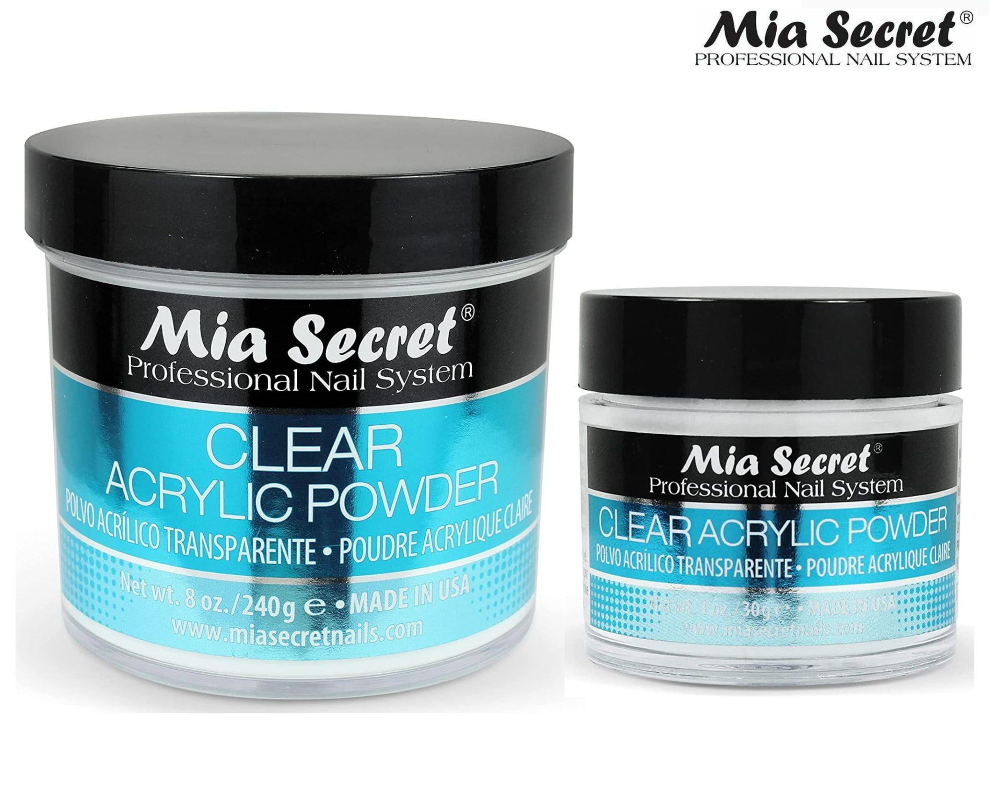 Mia Secret Acrylic Powder Clear 8 oz and 1 oz - Combo Pack