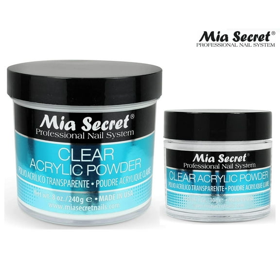 Mia Secret Acrylic Powder Clear 8 oz and 1 oz - Combo Pack