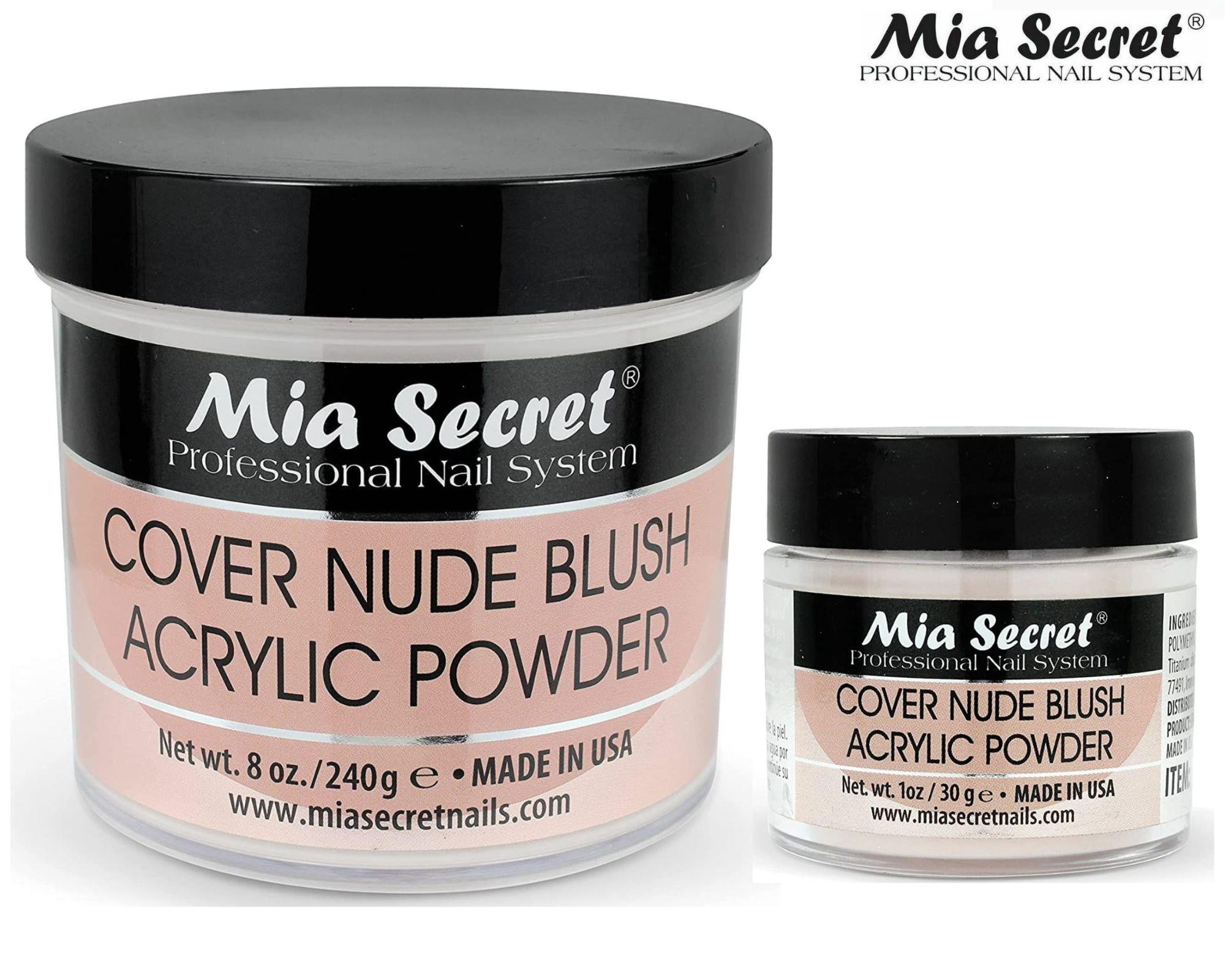 Mia Secret Acrylic Powder Cover Nude Blush 8 oz and 1 oz - Combo Pack