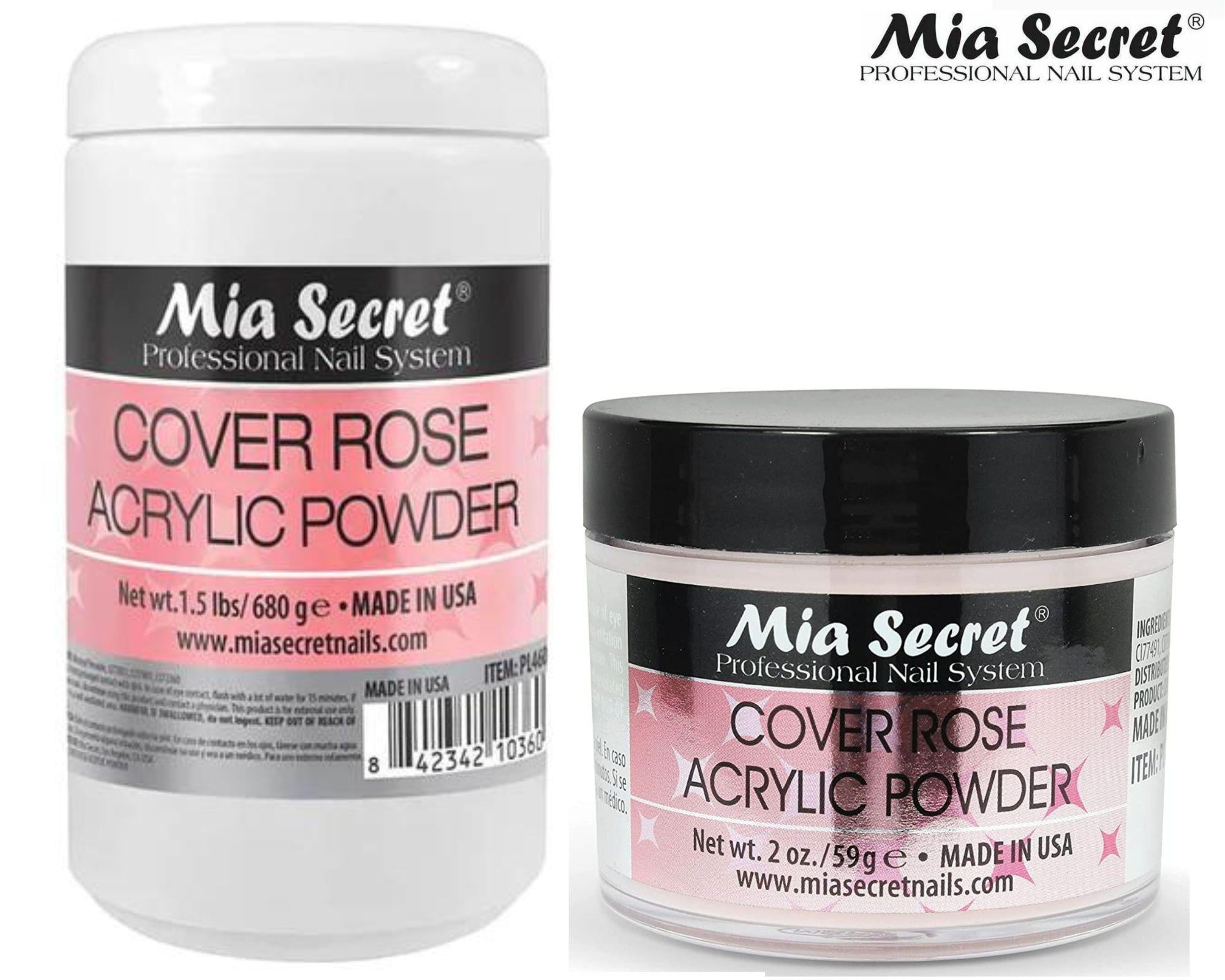 Mia Secret Acrylic Powder Cover Rose 1.5 LBS/24 oz and 2 oz - Combo Pack