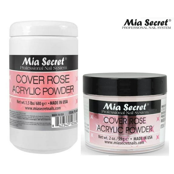 Mia Secret Acrylic Powder Cover Rose 1.5 LBS/24 oz and 2 oz - Combo Pack