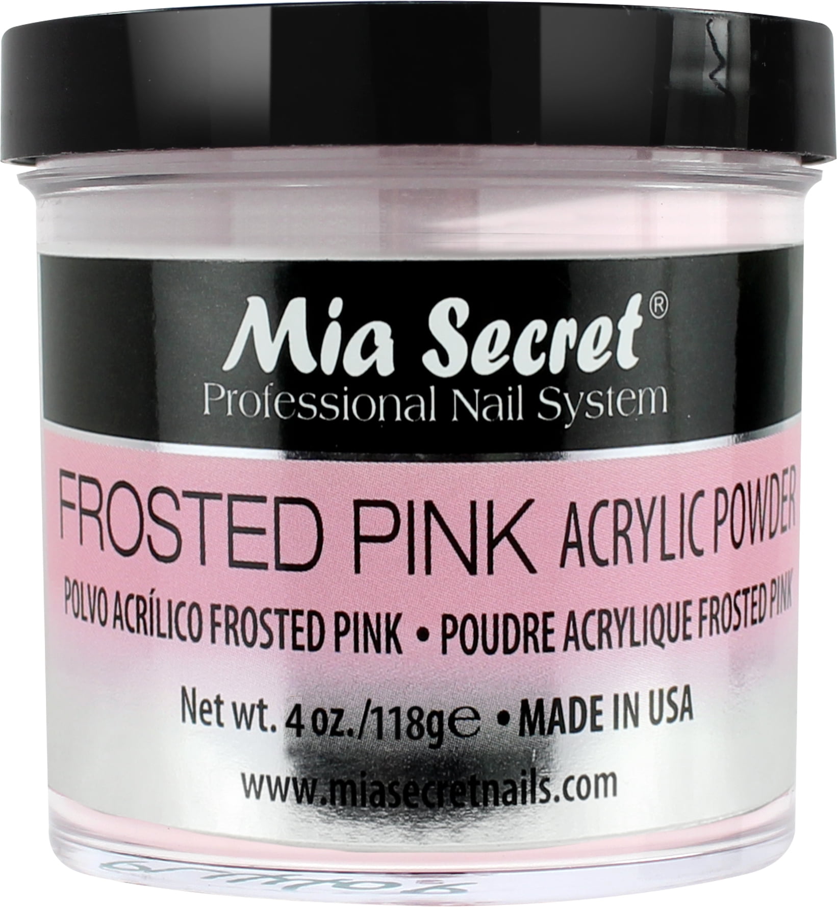 Mia Secret Acrylic Powder Frosted Pink 4 Oz. Walmart