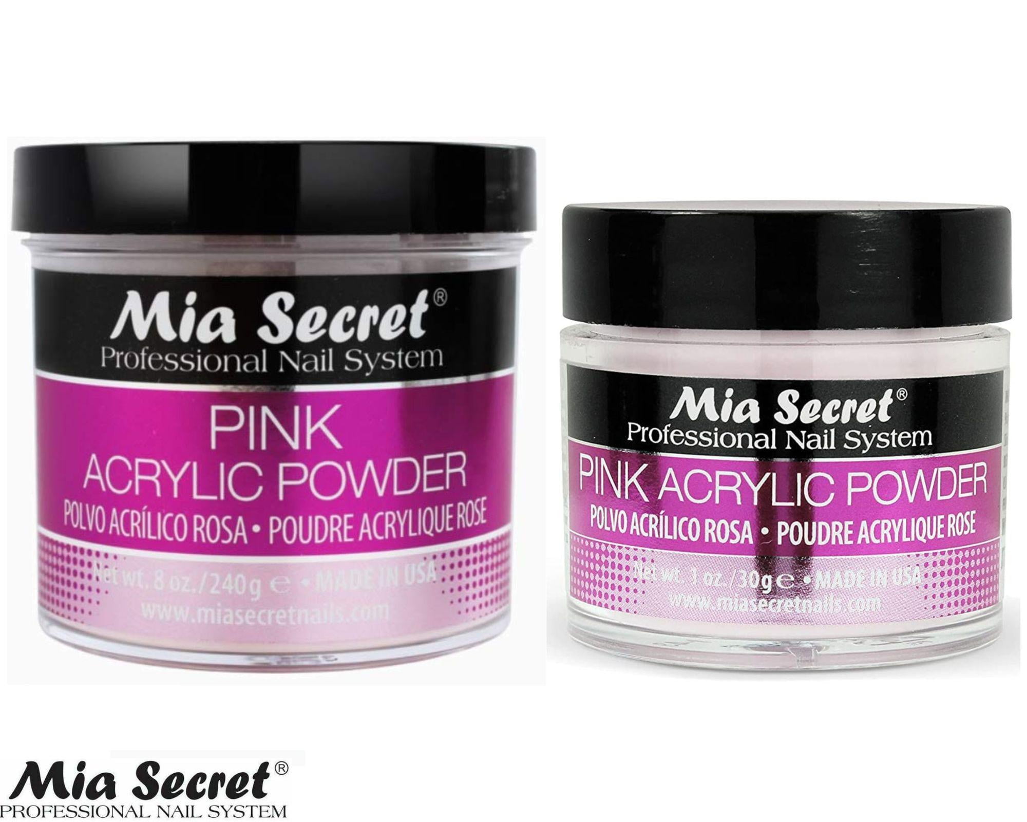 Mia Secret Acrylic Powder PINK 8 oz and 1 oz - Combo Pack