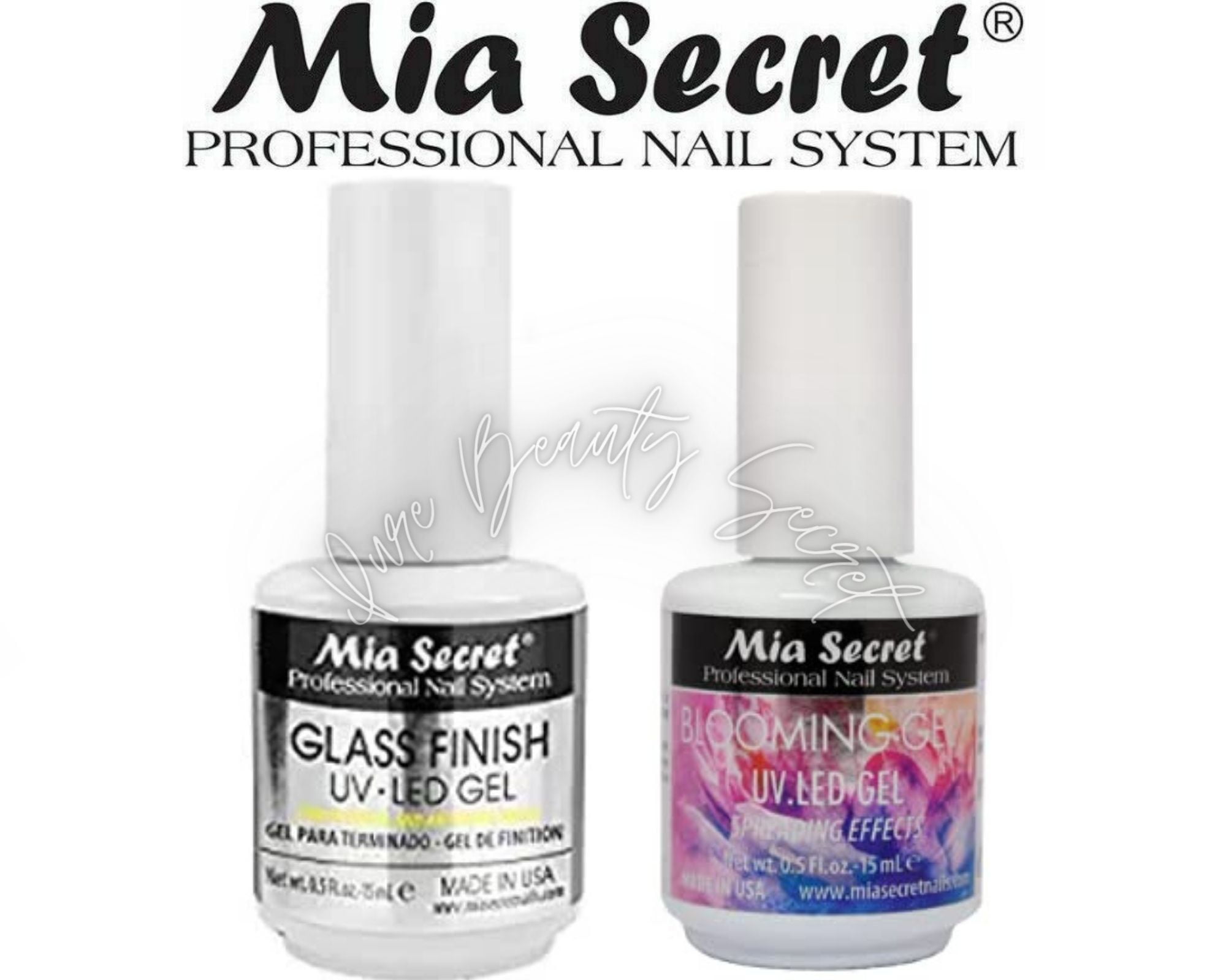 Mia Secret Blooming Gel UV LED Gel (BMG-38) Glass Finish UV-LED Gel 1/2 oz (FG-6S)