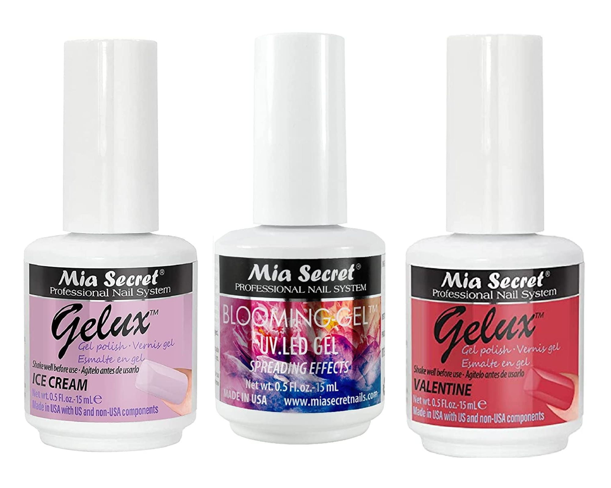 Mia Secret Blooming Gel UV LED Gel with Gelux Gel Polish -ICE CREAM & VALENTINE